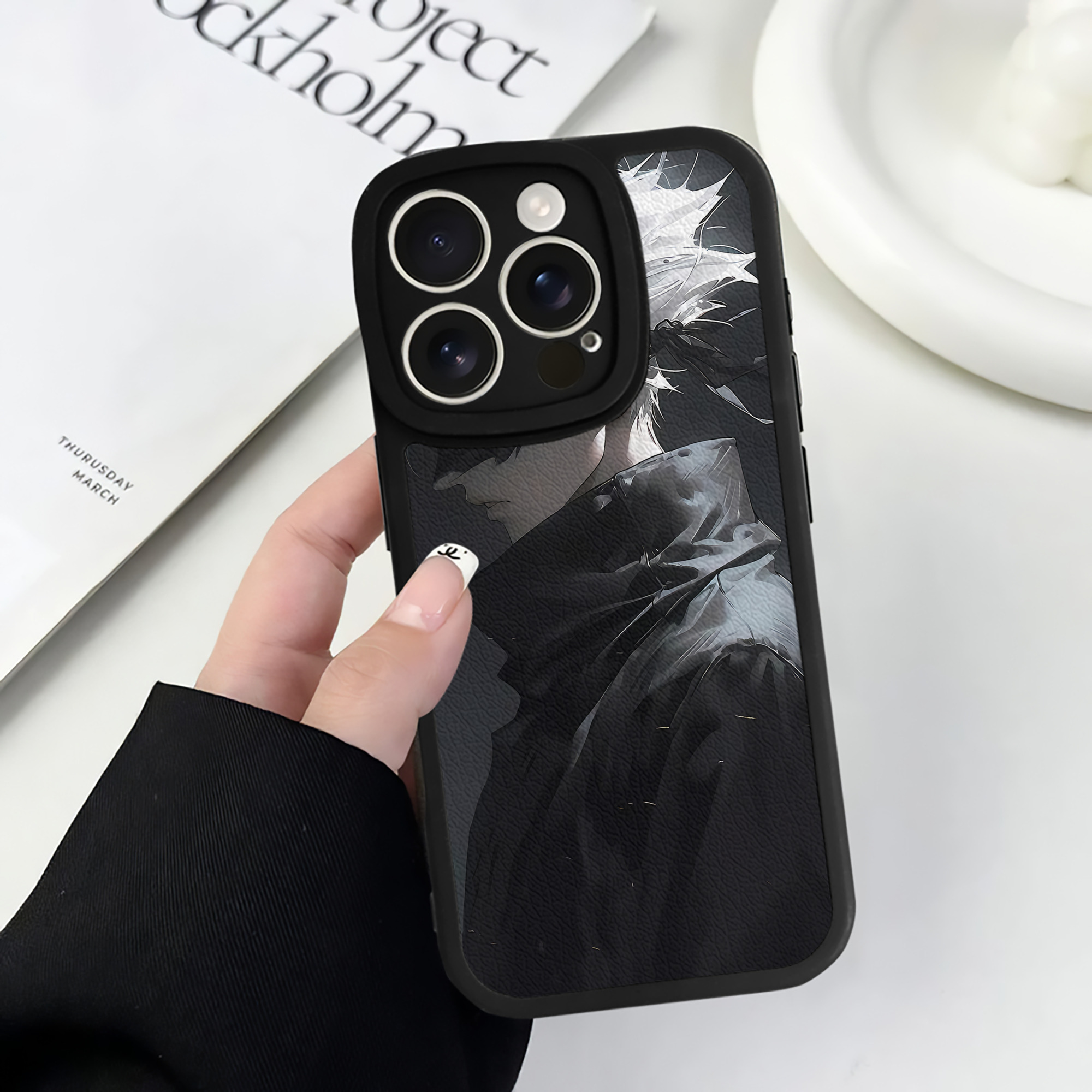 （画像用） 呪術廻戦 Jujutsu Kaisen 【iPhone 16シリーズ対応】シリコンスマホケース（レザー調） 材質：シリコン